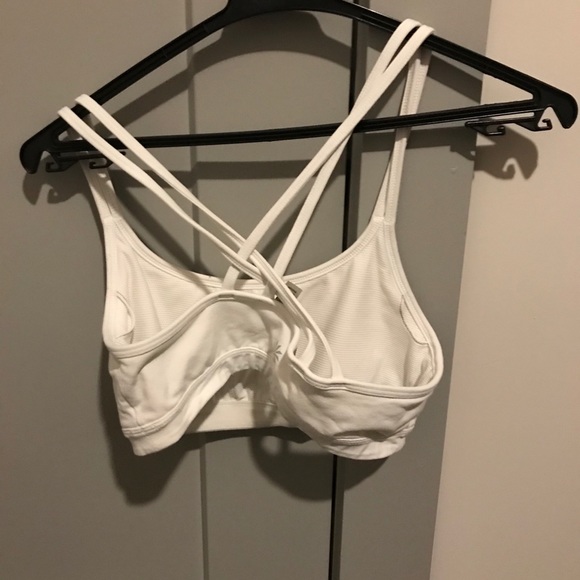 Athleta White Cross-Back Sports Bra - Picture 2 of 4